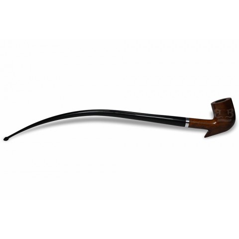 Cachimbo Churchwarden Extra Longo Encerado com Bico (Aceita Filtro 9mm) Resina - EX L (PRA) CB